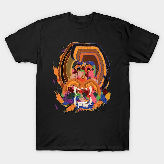 wild cat's head of the king of the jungle T-Shirt by DELQABEL